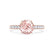 GISELLE - Chatham® Champagne True Sapphire & Diamond 18k Rose Gold Ring Engagement Ring Lily Arkwright