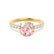 GISELLE - Chatham® Champagne True Sapphire & Diamond 18k Yellow Gold Ring Engagement Ring Lily Arkwright