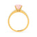 GISELLE - Chatham® Champagne True Sapphire & Diamond 18k Yellow Gold Ring Engagement Ring Lily Arkwright