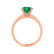 GISELLE - Chatham® Emerald & Diamond 18k Rose Gold Ring Engagement Ring Lily Arkwright