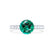 GISELLE - Chatham® Emerald & Diamond 18k White Gold Ring Engagement Ring Lily Arkwright