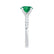 GISELLE - Chatham® Emerald & Diamond 18k White Gold Ring Engagement Ring Lily Arkwright