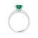 GISELLE - Chatham® Emerald & Diamond 18k White Gold Ring Engagement Ring Lily Arkwright