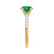 GISELLE - Chatham® Emerald & Diamond 18k Yellow Gold Ring Engagement Ring Lily Arkwright