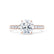 GISELLE - Round Round Natural Diamond 18k Rose Gold Solitaire Ring Engagement Ring Lily Arkwright