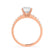 GISELLE - Round Round Natural Diamond 18k Rose Gold Solitaire Ring Engagement Ring Lily Arkwright