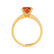 GISELLE - Chatham® Padparadscha Sapphire & Diamond 18k Yellow Gold Ring Engagement Ring Lily Arkwright