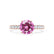 GISELLE - Chatham® Pink Sapphire & Diamond 18k Rose Gold Ring Engagement Ring Lily Arkwright