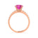 GISELLE - Chatham® Pink Sapphire & Diamond 18k Rose Gold Ring Engagement Ring Lily Arkwright