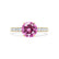 GISELLE - Chatham® Pink Sapphire & Diamond 18k Yellow Gold Ring Engagement Ring Lily Arkwright