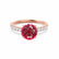 GISELLE - ChathamⓇ Ruby & Diamond 18k Rose Gold Solitaire Engagement Ring Lily Arkwright