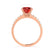 GISELLE - ChathamⓇ Ruby & Diamond 18k Rose Gold Solitaire Engagement Ring Lily Arkwright