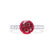 GISELLE - Chatham® Ruby & Diamond 18K White Gold Ring Engagement Ring Lily Arkwright