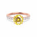 GISELLE - Chatham® Yellow Sapphire & Diamond 18k Rose Gold Ring Engagement Ring Lily Arkwright