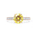 GISELLE - Chatham® Yellow Sapphire & Diamond 18k Rose Gold Ring Engagement Ring Lily Arkwright