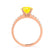 GISELLE - Chatham® Yellow Sapphire & Diamond 18k Rose Gold Ring Engagement Ring Lily Arkwright