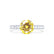 GISELLE - Chatham® Yellow Sapphire & Diamond 18k White Gold Ring Engagement Ring Lily Arkwright