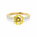 GISELLE - Chatham® Yellow Sapphire & Diamond 18k Yellow Gold Ring Engagement Ring Lily Arkwright