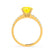 GISELLE - Chatham® Yellow Sapphire & Diamond 18k Yellow Gold Ring Engagement Ring Lily Arkwright