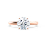 GRACE - Round Moissanite 18k Rose Gold Solitaire Ring Engagement Ring Lily Arkwright