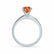 GRACE - Chatham Lab Grown Padparadscha Sapphire Solitaire 18k White Gold Engagement Ring Lily Arkwright