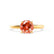 GRACE - Chatham Lab Grown Padparadscha Sapphire Solitaire 18k Yellow Gold Engagement Ring Lily Arkwright