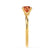 GRACE - Chatham Lab Grown Padparadscha Sapphire Solitaire 18k Yellow Gold Engagement Ring Lily Arkwright