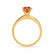 GRACE - Chatham Lab Grown Padparadscha Sapphire Solitaire 18k Yellow Gold Engagement Ring Lily Arkwright