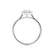 HARLOW - Pear Moissanite & Diamond 18k White Gold Halo Engagement Ring Lily Arkwright