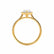 Harlow yellow gold micro pave diamond Charles & Colvard Forever One pear moissanite diamond engagement ring Lily Arkwright