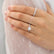 HONOR - Round Natural Diamond 18k Rose Gold Shoulder Set Ring Engagement Ring Lily Arkwright