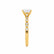 HOPE - Princess Moissanite & Diamond 18k Yellow Gold Vintage Shoulder Set Engagement Ring Lily Arkwright