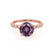 HOPE - Round Alexandrite 18k Rose Gold Shoulder Set Ring Engagement Ring Lily Arkwright