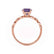 HOPE - Round Alexandrite 18k Rose Gold Shoulder Set Ring Engagement Ring Lily Arkwright