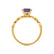 HOPE - Round Alexandrite 18k Yellow Gold Shoulder Set Ring Engagement Ring Lily Arkwright