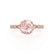 HOPE - Chatham® Round Champagne Sapphire 18k Rose Gold Shoulder Set Ring Engagement Ring Lily Arkwright