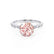 HOPE - Chatham® Round Champagne Sapphire 950 Platinum Shoulder Set Ring Engagement Ring Lily Arkwright