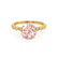 HOPE - Chatham® Round Champagne Sapphire 18k Yellow Gold Shoulder Set Ring Engagement Ring Lily Arkwright