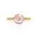 HOPE - Chatham® Round Champagne Sapphire 18k Yellow Gold Shoulder Set Ring Engagement Ring Lily Arkwright
