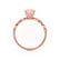 HOPE - Chatham® Round Champagne Sapphire 18k Rose Gold Shoulder Set Ring Engagement Ring Lily Arkwright