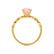HOPE - Chatham® Round Champagne Sapphire 18k Yellow Gold Shoulder Set Ring Engagement Ring Lily Arkwright