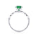 HOPE - Round Emerald 950 Platinum Shoulder Set Ring Engagement Ring Lily Arkwright