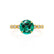 HOPE - Round Emerald 18k Yellow Gold Shoulder Set Ring Engagement Ring Lily Arkwright