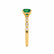 HOPE - Round Emerald 18k Yellow Gold Shoulder Set Ring Engagement Ring Lily Arkwright