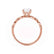 HOPE - Princess Moissanite & Diamond 18k Rose Gold Vintage Shoulder Set Engagement Ring Lily Arkwright