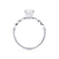 HOPE - Princess Moissanite & Diamond 18k White Gold Vintage Shoulder Set Engagement Ring Lily Arkwright