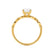 HOPE - Princess Moissanite & Diamond 18k Yellow Gold Vintage Shoulder Set Engagement Ring Lily Arkwright