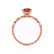HOPE - Round Padparadscha 18k Rose Gold Shoulder Set Ring Engagement Ring Lily Arkwright
