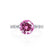 HOPE - Round Pink Sapphire 950 Platinum Shoulder Set Ring Engagement Ring Lily Arkwright