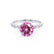 HOPE - Round Pink Sapphire 950 Platinum Shoulder Set Ring Engagement Ring Lily Arkwright